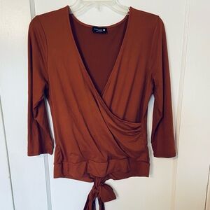 Paperoc Wrap Blouse Top size Large